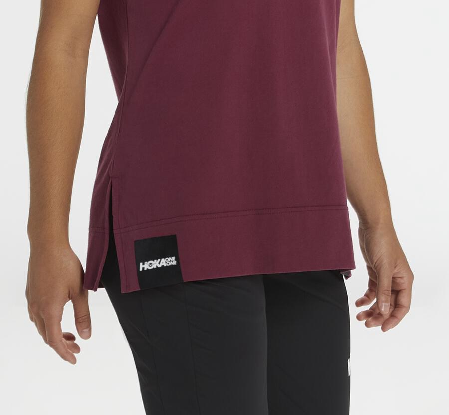 Camisa Hoka One One Mujer Marrom - Brand - JVUQ84293